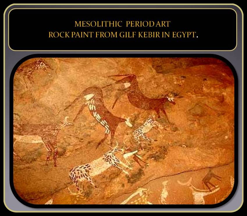 هنر نقاشی بر سنگ از دوران میان سنگی مصر جلف كبير (Gilf Kebir) 